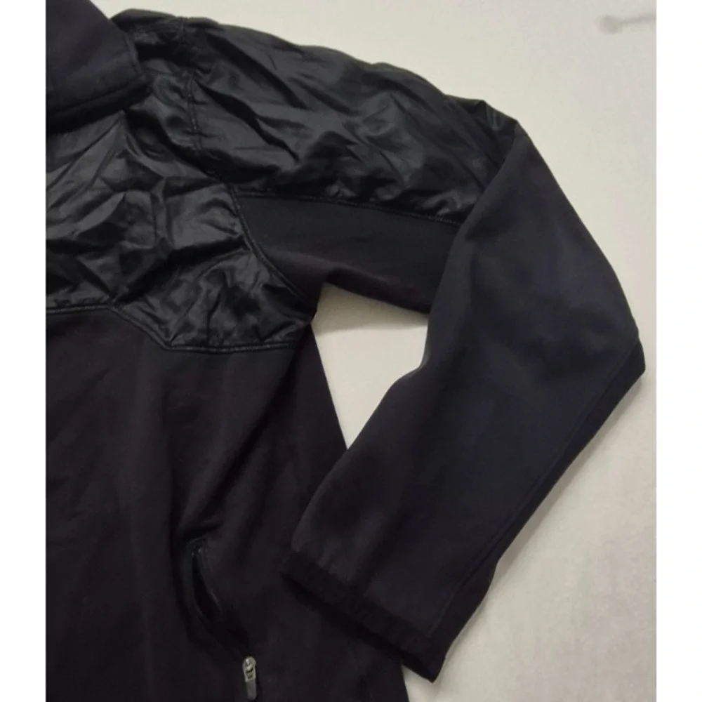 Nike Therma-Fit women's black full zip athletic jacket LG pockets/fleece‎